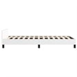 vidaXL Twin Faux Leather Bed Frame With Headboard in White