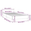 vidaXL Twin Faux Leather Bed Frame With Headboard in White