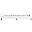 vidaXL Twin XL Faux Leather Bed Frame With Headboard in White