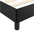 vidaXL Engineered Wood Faux Leather Queen Bed Frame in Black