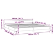 vidaXL Engineered Wood California King Bed Frame with Headboard in Light Gray