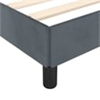 vidaXL Engineered Wood California King Bed Frame with Headboard in Dark Gray