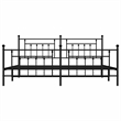 vidaXL Rectangular Industrial Steel Full Bed Frame in Black
