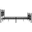 vidaXL Rectangular Industrial Steel Full Bed Frame in Black