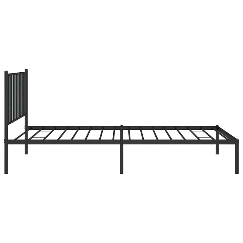 vidaXL Rectangular 39.4 x 78.7 Steel Bed Frame in Black