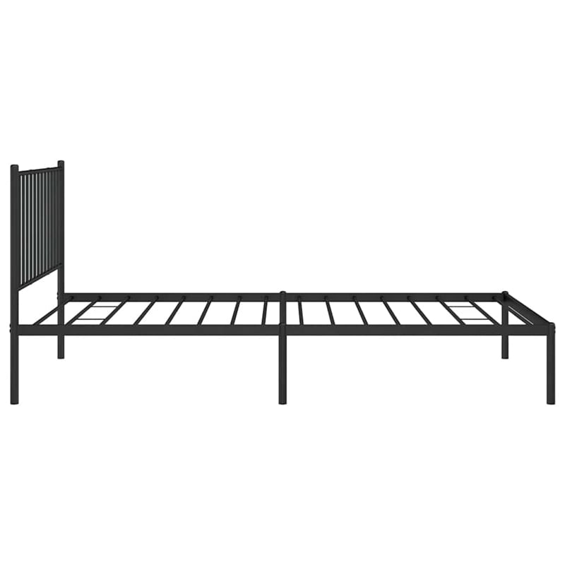 vidaXL Rectangular 39.4 x 78.7 Steel Bed Frame in Black