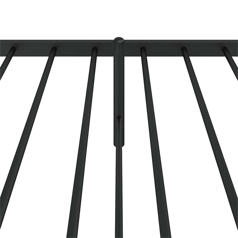 vidaXL Rectangular 39.4 x 78.7 Steel Bed Frame in Black