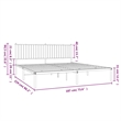 vidaXL Powder-Coated Steel Cal King/Double Bed Frame in White