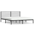 vidaXL Rectangular Steel California King Bed Frame in Black