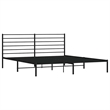 vidaXL Rectangular Steel California King Bed Frame in Black