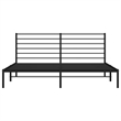 vidaXL Rectangular Steel California King Bed Frame in Black