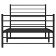 vidaXL Powder-Coated Steel Twin Bed Frame in Black