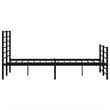 vidaXL Rectangular Traditional Steel King Bed Frame in Black