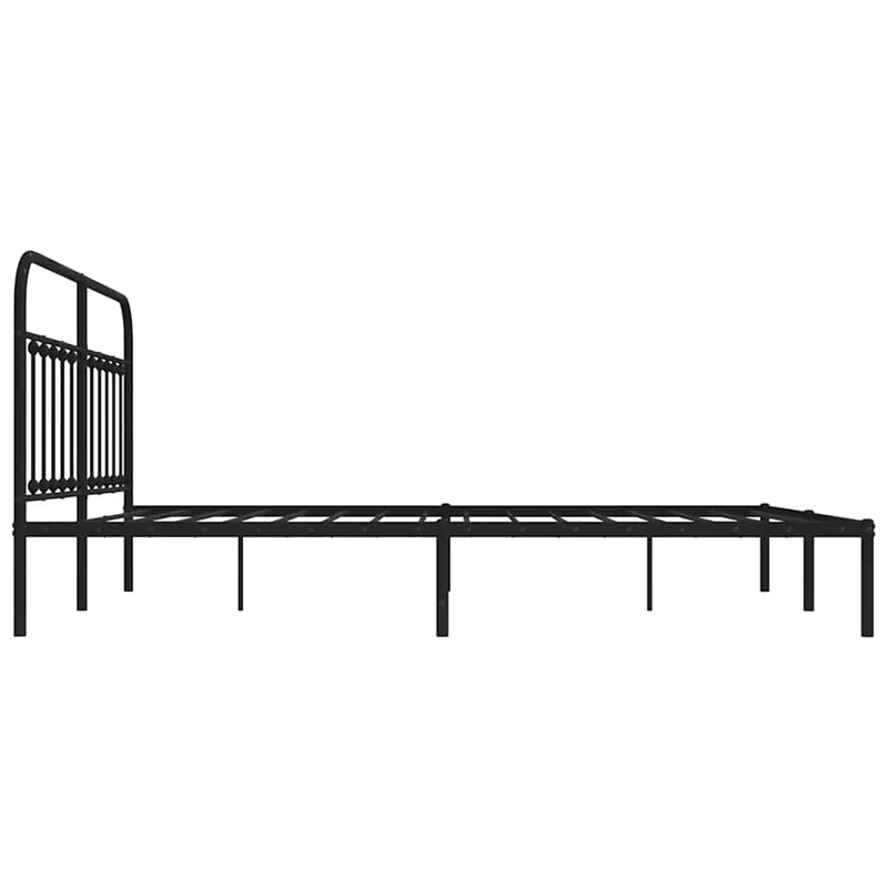 vidaXL Rectangular Steel Full Durable Bed Frame in Black