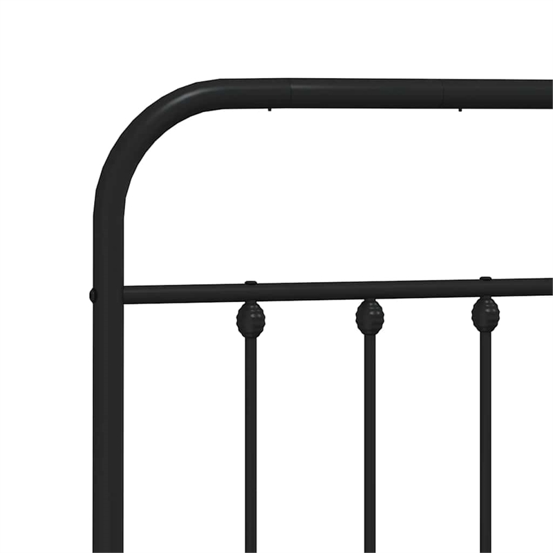 vidaXL Powder-Coated Steel King Bed Frame in Black