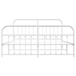 vidaXL Rectangular Powder-Coated Steel Full Bed Frame in White