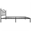 vidaXL Powder-Coated Steel Single Bed Frame in Black