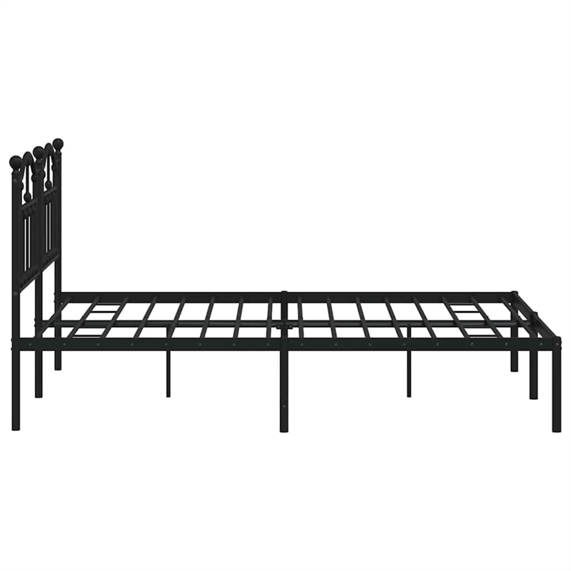 vidaXL Powder-Coated Steel Full/Double Bed Frame in Black