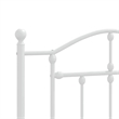 vidaXL Rectangular Powder-Coated Steel Twin Bed Frame in White
