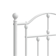 vidaXL Powder-Coated Steel King Size Bed Frame in White