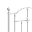 vidaXL Powder-Coated Steel King Size Bed Frame in White