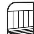 vidaXL Rectangular Powder-Coated Steel Full Bed Frame in Black