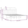 vidaXL Rectangular Powder-Coated Steel Full Bed Frame in Black
