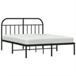 vidaXL Rectangular Powder-Coated Steel Full Bed Frame in Black