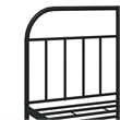 vidaXL Rectangular Powder-Coated Steel Full Bed Frame in Black