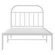 vidaXL Rectangular Powder-Coated Steel Twin Bed Frame in White