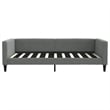 vidaXL Solid Wood Twin Day Bed in Dark Grey Fabric