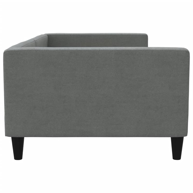 vidaXL Solid Wood Twin Day Bed in Dark Grey Fabric