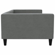 vidaXL Solid Wood Twin Day Bed in Dark Grey Fabric