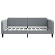 vidaXL Solid Wood Twin Day Bed in Light Grey Fabric