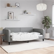 vidaXL Solid Wood Twin Day Bed in Light Grey Fabric