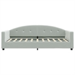 vidaXL Solid Wood Twin Day Bed in Light Grey Fabric