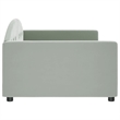 vidaXL Solid Wood Twin Day Bed in Light Grey Fabric