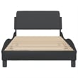vidaXL Engineered wood Twin Bed Frame in Black