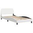 vidaXL Engineered wood Twin Bed Frame in Black and White
