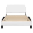 vidaXL Engineered wood Twin Bed Frame in Black and White