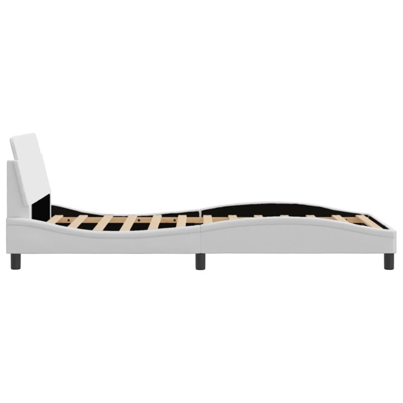 vidaXL Engineered wood Twin Bed Frame in Black and White