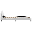 vidaXL Engineered wood Twin Bed Frame in Black and White