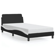 vidaXL Engineered wood Twin Bed Frame in Black and White