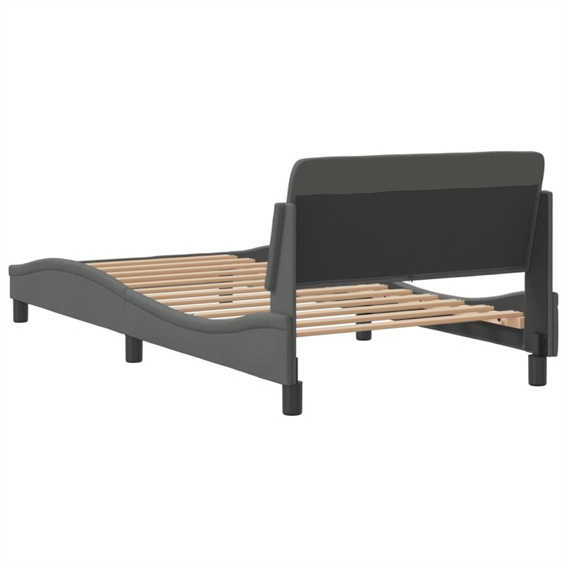 vidaXL Engineered Wood Bed Frame in Dark Gray