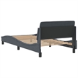 vidaXL Fabric Twin XL Bed Frame in Dark Grey
