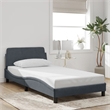vidaXL Fabric Twin XL Bed Frame in Dark Grey