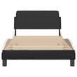 vidaXL Engineered wood Twin Bed Frame in Black and White