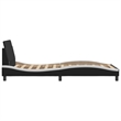 vidaXL Engineered wood Twin Bed Frame in Black and White