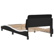 vidaXL Engineered wood Twin Bed Frame in Black and White