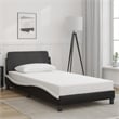 vidaXL Engineered wood Twin Bed Frame in Black and White